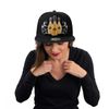 True Heads Champagne Bottles Black Snapback Baseball Cap