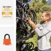 ABUS padlock 70AL/45 made of solid aluminium - weatherproof - with protective cap and plastic coating - ABUS security level 5 - orange