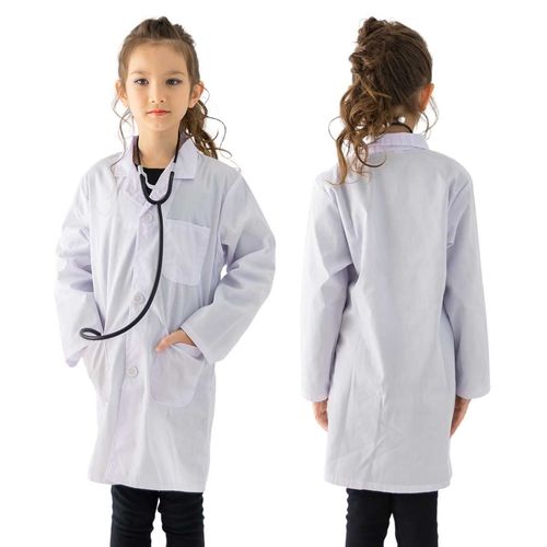 monoii e0050 Stethoscope Set, Pretend Doctor Coat for Kids, Halloween, Doctor, Cosplay, Children, Doctor, Costume, Scientist, Costume, Children's Doctor Coat, Realistic