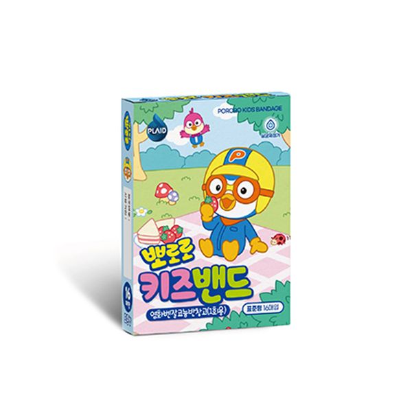 Pororo band standard/mixed type 1 box 16 sheets / bandage character band Pororo bandage character bandage, 2. Pororo mixed type-1 box