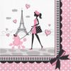 Creative Converting Count Party Lunch Napkins, 6.5 x 6.5-inch, Pink/Black