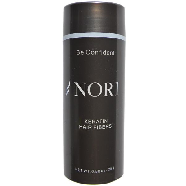 Nor1 Keratin Hair Building Fibers: Hair Fiber Filler & Thickener for Men & Women - Cover Up & Concealer for Thinning Areas or Minor Bald Spot - Thicker Fuller Hair in Seconds - 25g Dark Brown