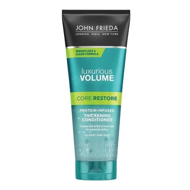 John Frieda Luxurious Volume Core Restore Protein-Infused Thickening Conditioner 250 ml, Body-Building Conditioner for Thin and Fine Hair