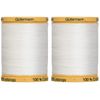 Gutermann 2-Pack - Natural Cotton Thread Solids 876 Yards Each - White (800C 5709)
