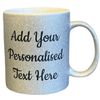 Yourdesign Personalised Silver Glitter Mug - Add Your Name, Quote or Custom Message