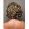 Grey Wigs for Women, Fluffy Temperament with Bangs Bob Short Curly Wig Brown Gradient Gray Thick Hair Suitable for Daily Use By Middle-Aged and Elderly Women