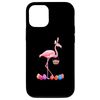 Funny Pretty Easter Flamingo with Easter Basket Eggs Easter Smartphone Case for iPhone 12/12 Pro