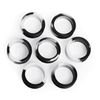 Custom Plugs Marble White & Black Silicone Ear Tunnels (42mm)