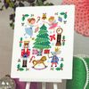 Cross Stitch Kit - Lucky Nutcracker Christmas Modern Kit Includes DMC Threads and Zweigart Fabric
