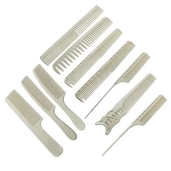 Professionelle White/Black/Off White Barber Carbon Comb Hitzebeständige und Anti Static Comb Set 8-teilige/10-teilige Set Bevorzugter Barber (Off white)