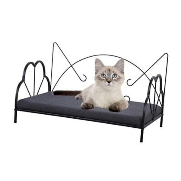 Metal Cat Beds, Dog Sofas, Medium & Small Pet Beds, Strong Iron Frame Pet Gray