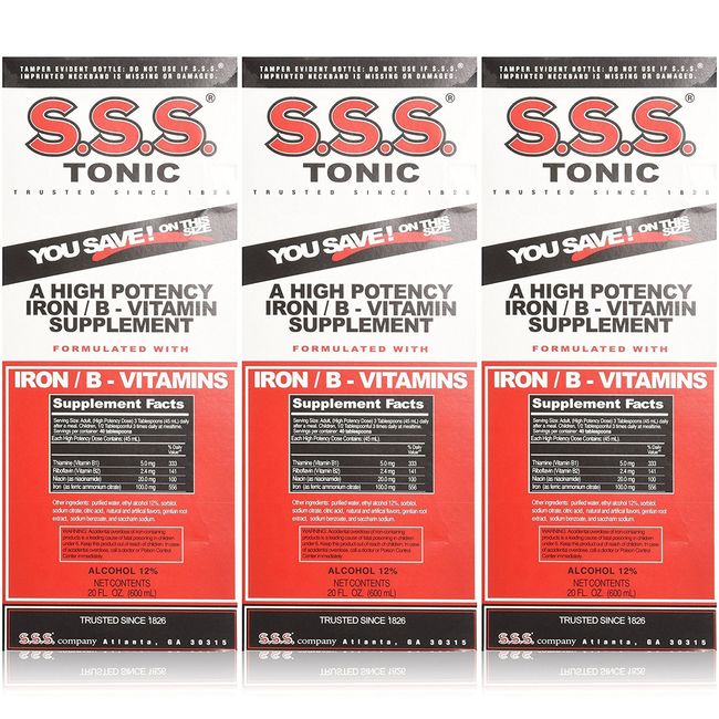 Sss Company Sss Company S.S.S. Tonic Liquid Large, Large 20 oz (Pack of 3)