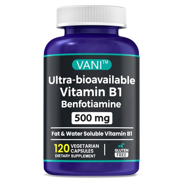 Benfotiamine (Vitamin B1) 500mg, 120 Capsules