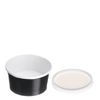 TYPE 80 90ml Plain Black Ice Cream Tub and Lid. PACKED 150.