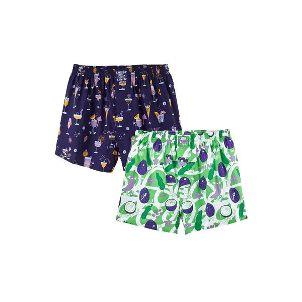Lousy Livin Coconut & Coctails Boxer Shorts Pack of 2, navy