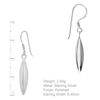 Tuscany Silver Women's Sterling Silver Oblong Drop Earrings