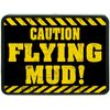 Caution Flying Mud! Yellow Hitch Cover 2" Receiver from Redeye Laserworks
