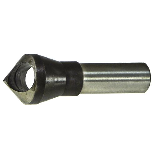 Drillco 4000E Series High-Speed Steel Fluteless Deburring Tool, Uncoated (Bright) Finish, 2 Size, 1/4" Shank Diameter, 82 Degrees Point Angle