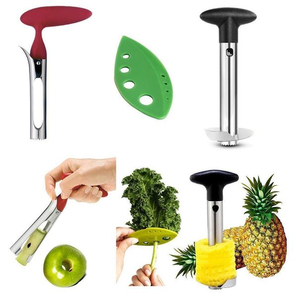 Apple Corer + Pineapple Tool + Herb Kale Stripper- Lever Tool by BRIGHT KITCHEN