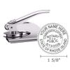 Rhode Island Notary Seal Embosser, Pocket/Hand Model, 1-5/8" Impression, Silver Body