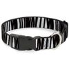 Buckle-Down Plastic Clip Collar - Zebra - 1.5" Wide - Fits 16-23" Neck - Medium