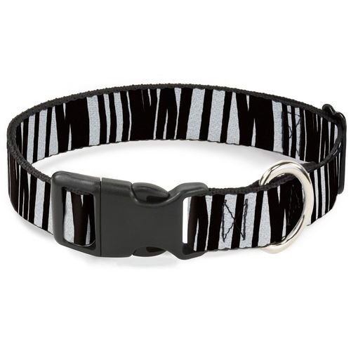 Buckle-Down Plastic Clip Collar - Zebra - 1.5" Wide - Fits 16-23" Neck - Medium