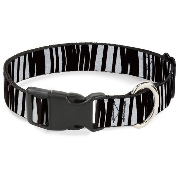 Buckle-Down Plastic Clip Collar - Zebra - 1.5" Wide - Fits 16-23" Neck - Medium