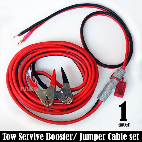 PROFESSIONAL 1 GAUGE - 24 FT QUICK DISCONNECT JUMPER-BOOSTER CABLE SET, TOW-SERV