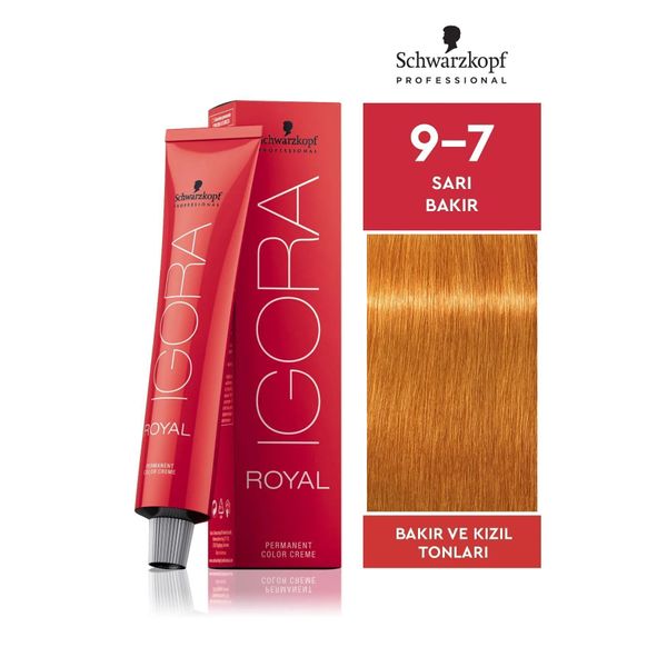 Schwarzkopf Igora Royal 9-7 Sarı Bakır Saç Boyası 60ml