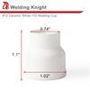 Welding Knight #12 Ceramic (5-Pack) White TIG Welding Cups with 3/32" Diffuser