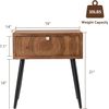 End Table, Mid Century Modern Nightstand, Wood Bedside Table, Accent Night Stand
