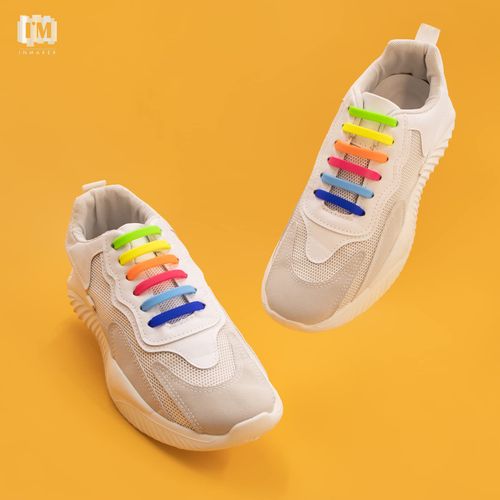 INMAKER No Tie Laces for Kids and Adults, Elastic Laces for Trainers, Silicone Tieless Flat Shoelaces for Running Shoes
