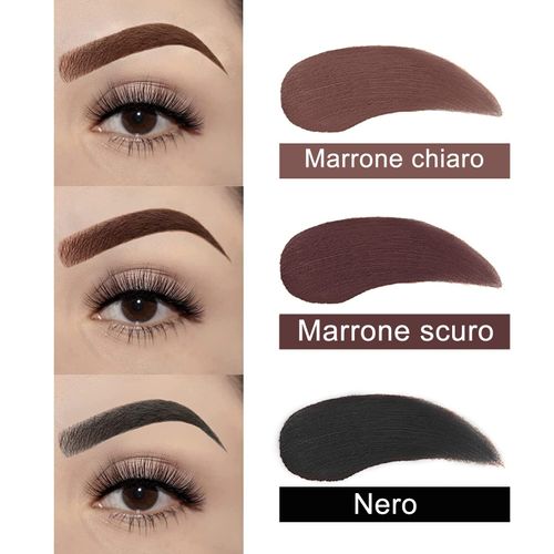 Timbro Per Sopracciglia, Kit Per Modellare Per Sopracciglia, Eyebrow Powder, 10 Set Di Stencil Per Sopracciglia Riutilizzabili, 2 Pennelli Per Matita Per Sopracciglia, Sopracciglia Impermeabile