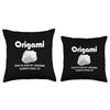 Funny Japanese Origami Paper Folding saying Throw Pillow