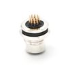 M12 8 Pin Female A Cord PCB Contact Panel Back Mount Socket
