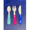 3 pc Place Setting Plastic Kid's Children Toy Table Service Cutlery Silverware