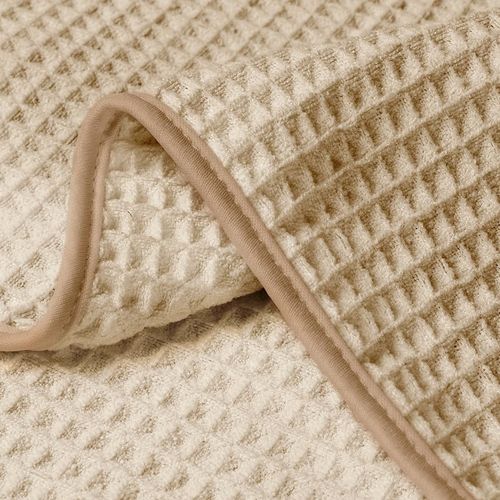 HOMEXCEL 6 Piece Premium Towels Set, 2 Bath Towels, 2 Hand Towels, and 2 Wash Cloths, Soft, Highly Absorbent and Quick Dry Microfiber Waffle Towel for Bathroom, Gym, Shower, Hotel, and Spa, Beige