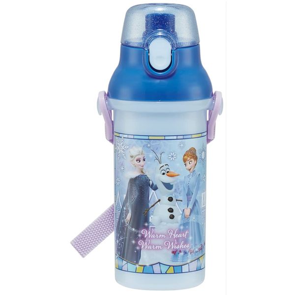 Skater PSB5SANAG-A Water Bottle, 16.9 fl oz (480 ml), Frozen, 23 Kids, Girls, Antibacterial, Plastic, Made in Japan