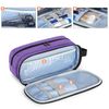 Trunab Stethoscope Case Shockproof Stethoscope Bag Double Layer Stethoscope Case for Storage, Purple (Holds 2 Stethoscopes)