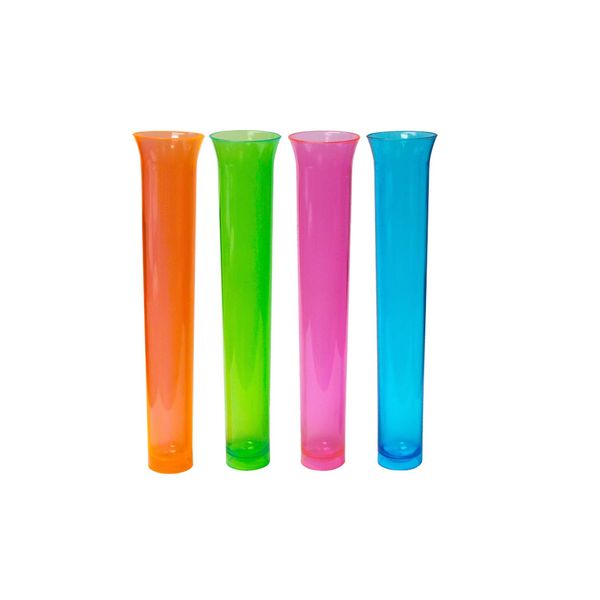 Party Essentials N1515 1483 Tube Shots, Plastic, Assorted Neon