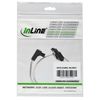 InLine SATA Anschlusskabel abgewinkelt - transparent - mit Lasche - 1m