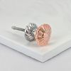 G Decor Harrison Crystal Glass Flower Swirl Pull Knobs (Light Pink)