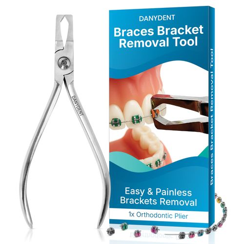 DANYDENT Bracket Remover For Braces – Orthodontic Braces Removal Tool Kit – Professional Braces Removal Kit - Easy To Use Dental Tools Stainless Steel Braces Essentials – 1 x Bracket Remover Plier