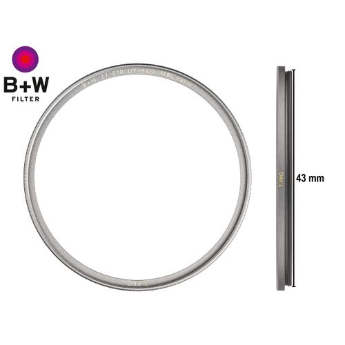 B + W UV-Haze Protection Filter for Camera Lens – Ultra Slim Titan Mount (T-PRO), 010, HTC, 16 Layers Multi-Resistant and Nano Coating, Photography Filter, 43 mm