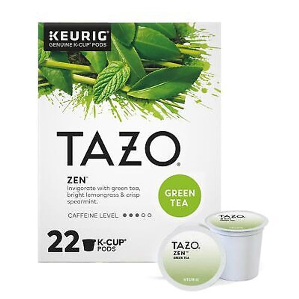 TAZO Tea K-Cups Green Tea Zen for Health and Wellness 22 Pods