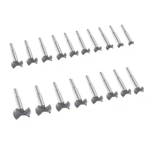 Hole Saw Bore Bit for Woodworking 18 Piece Set, 0.6 - 1.6 inches (15 - 40 mm), Woodworking Drill, Counterbore, Woodworking Drill, Hole Saw Bore Bit, Woodworking Drill Set, Drilling, Drilling, Stopping Holes, Diagonal Holes, Stacking Holes (18 PCS)