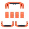 Pelican 1607 Replacement Handle & Latch Set by ColorCase - Orange Handles & Push Button Latches
