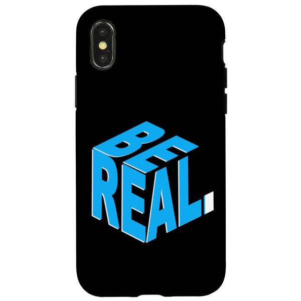 Blue Be Real Blue Color Graphic Case for iPhone X/XS