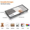 4 Pack Underbed Storage Containers, below 4.5 Inches Low Profile under Bed Organ