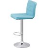 Two Pieces Height Adjustable Indoor Bart Stool 360 Rotation Metal Frame, Blue